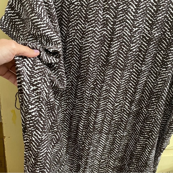 Banana Republic Black & White Mumu Dress Lightweight Boho Maxi Dress Size Large - Picture 6 of 8